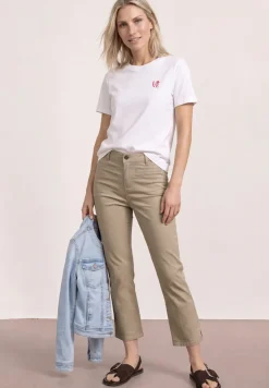 3/4 broek met flared pijpen in casual pasvorm