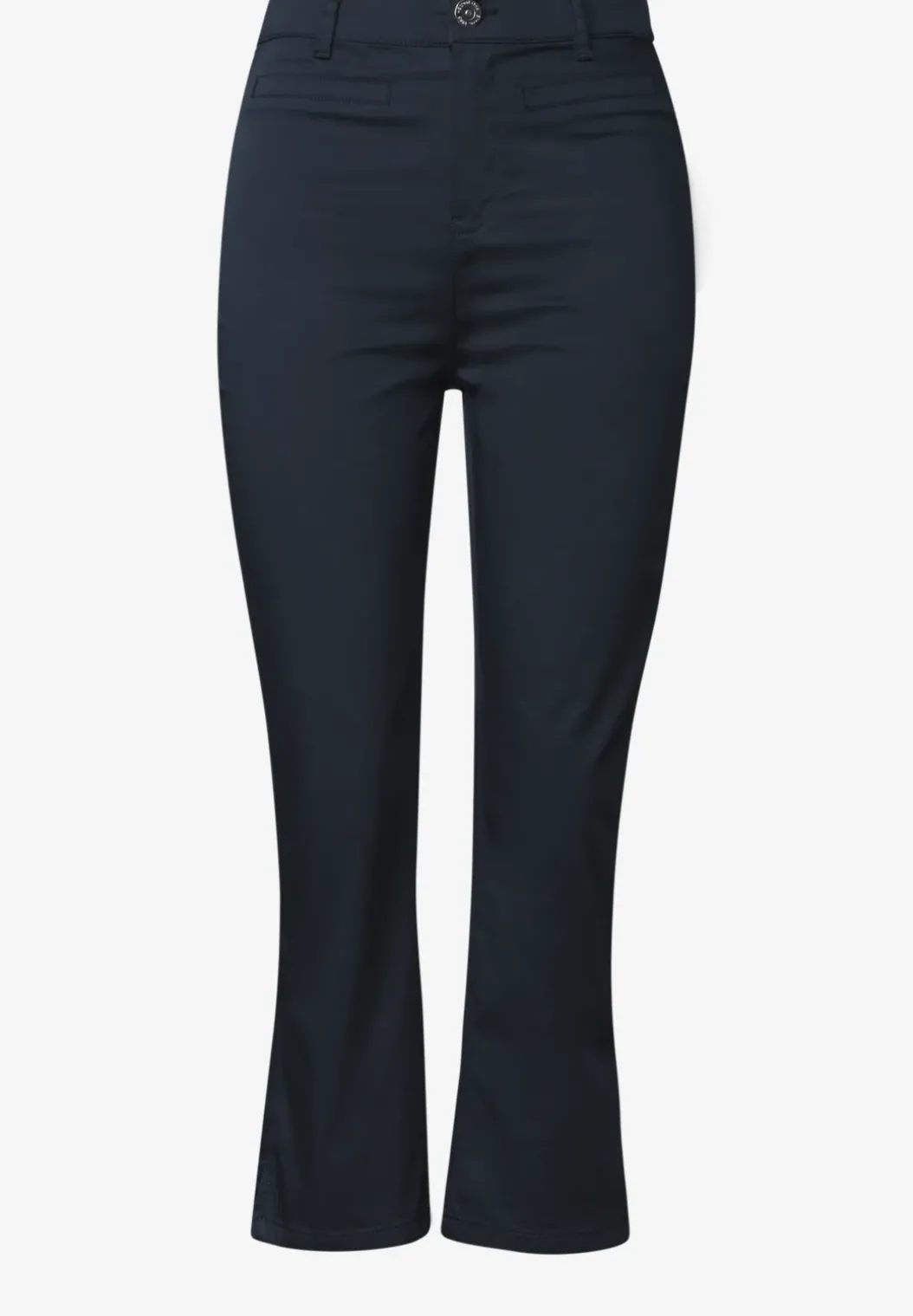 3/4 broek met flared pijpen in casual pasvorm