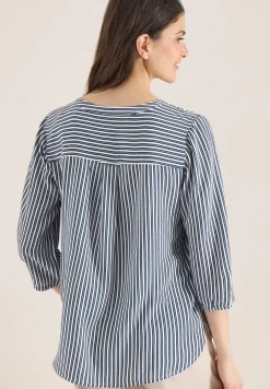 3/4 mouw blouse met gestreept patroon