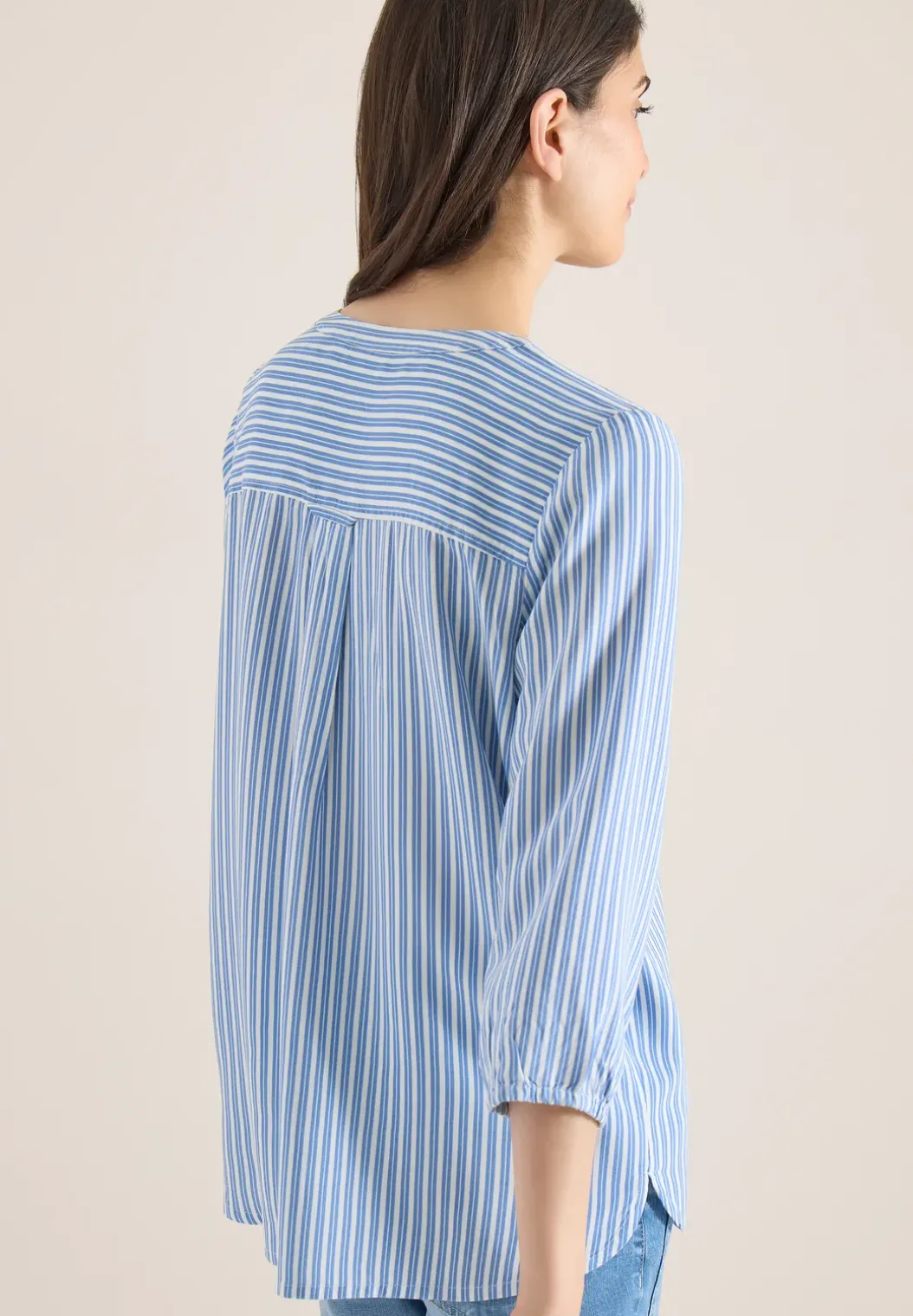 3/4 mouw blouse met gestreept patroon