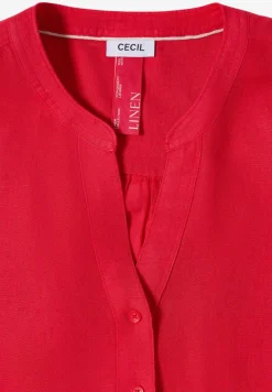 3/4 mouw blouse van linnenmix