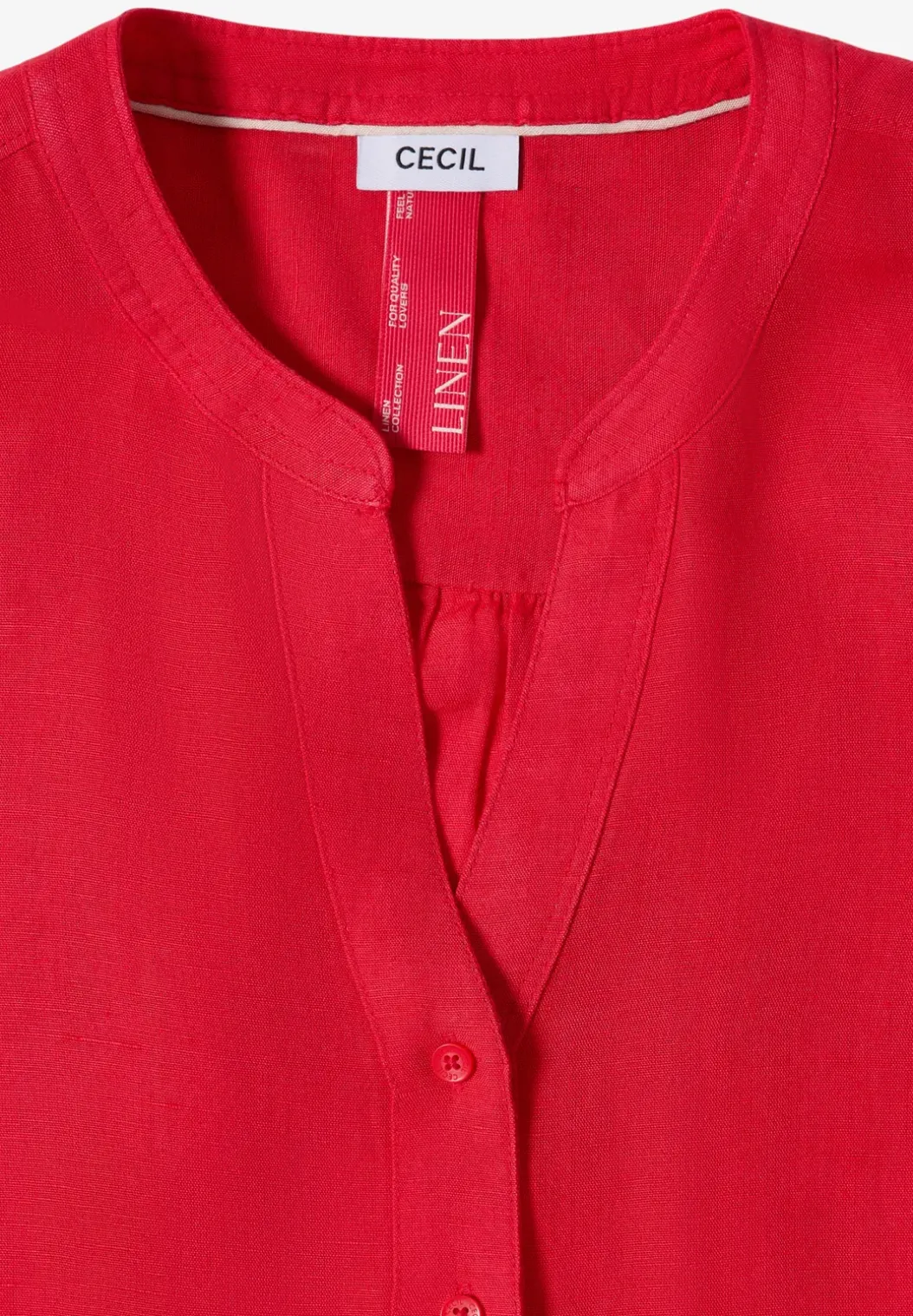 3/4 mouw blouse van linnenmix