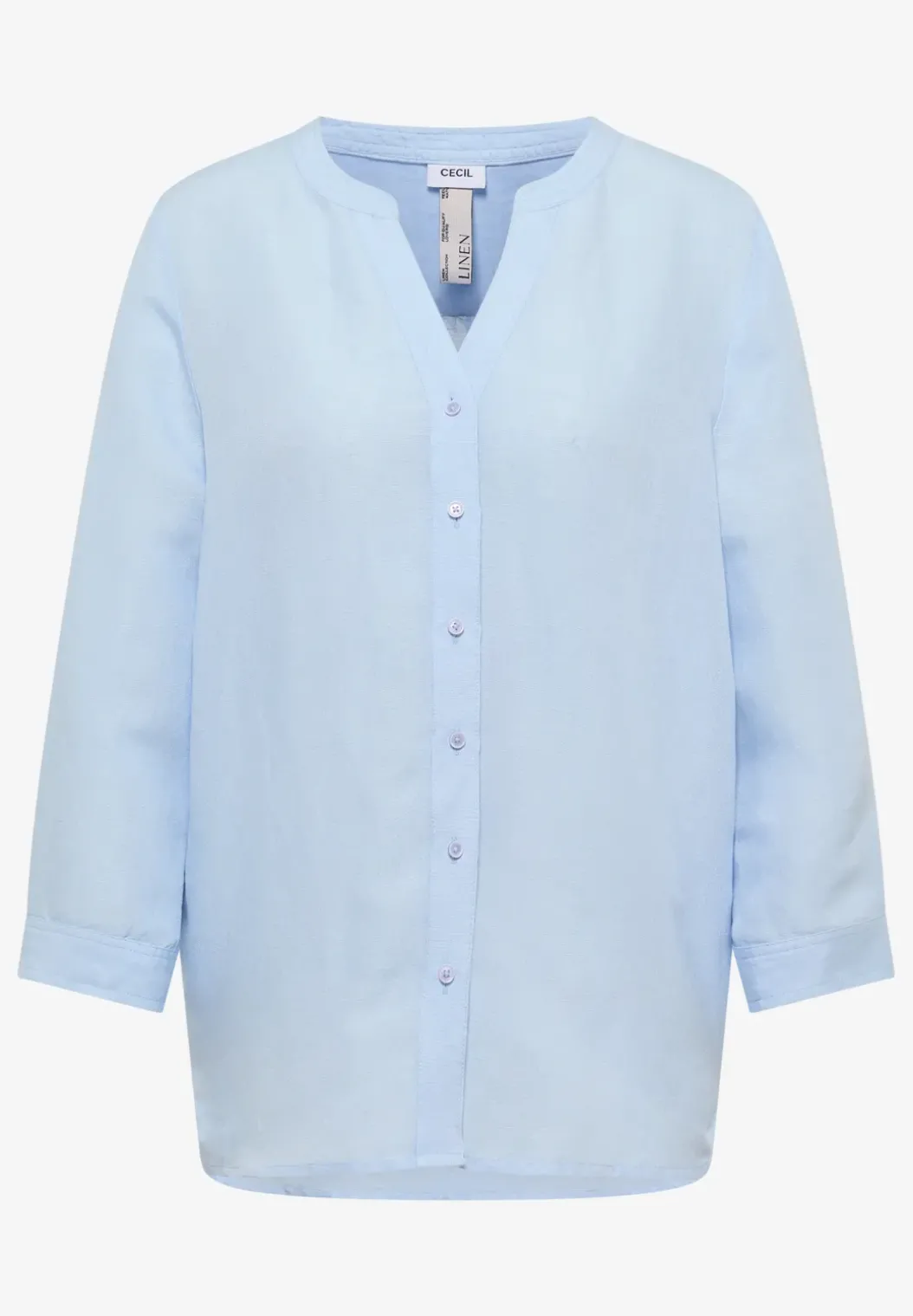 3/4 mouw blouse van linnenmix