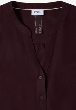3/4 mouw blouse van linnenmix