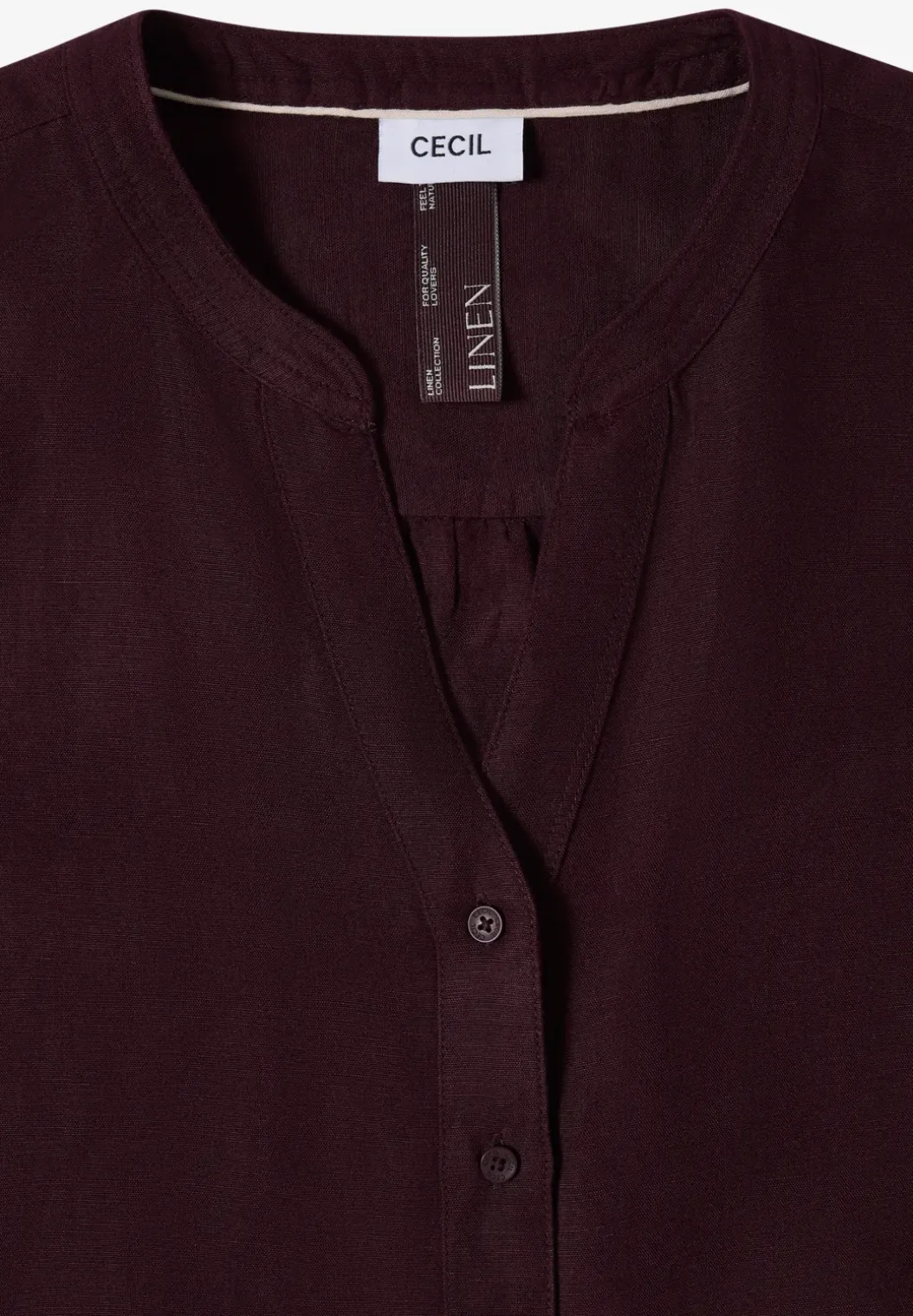 3/4 mouw blouse van linnenmix