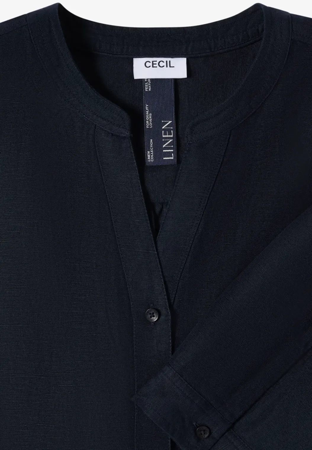 3/4 mouw blouse van linnenmix