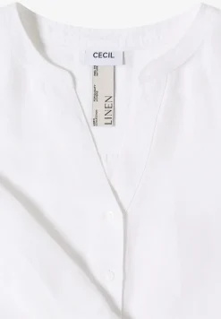 3/4 mouw blouse van linnenmix