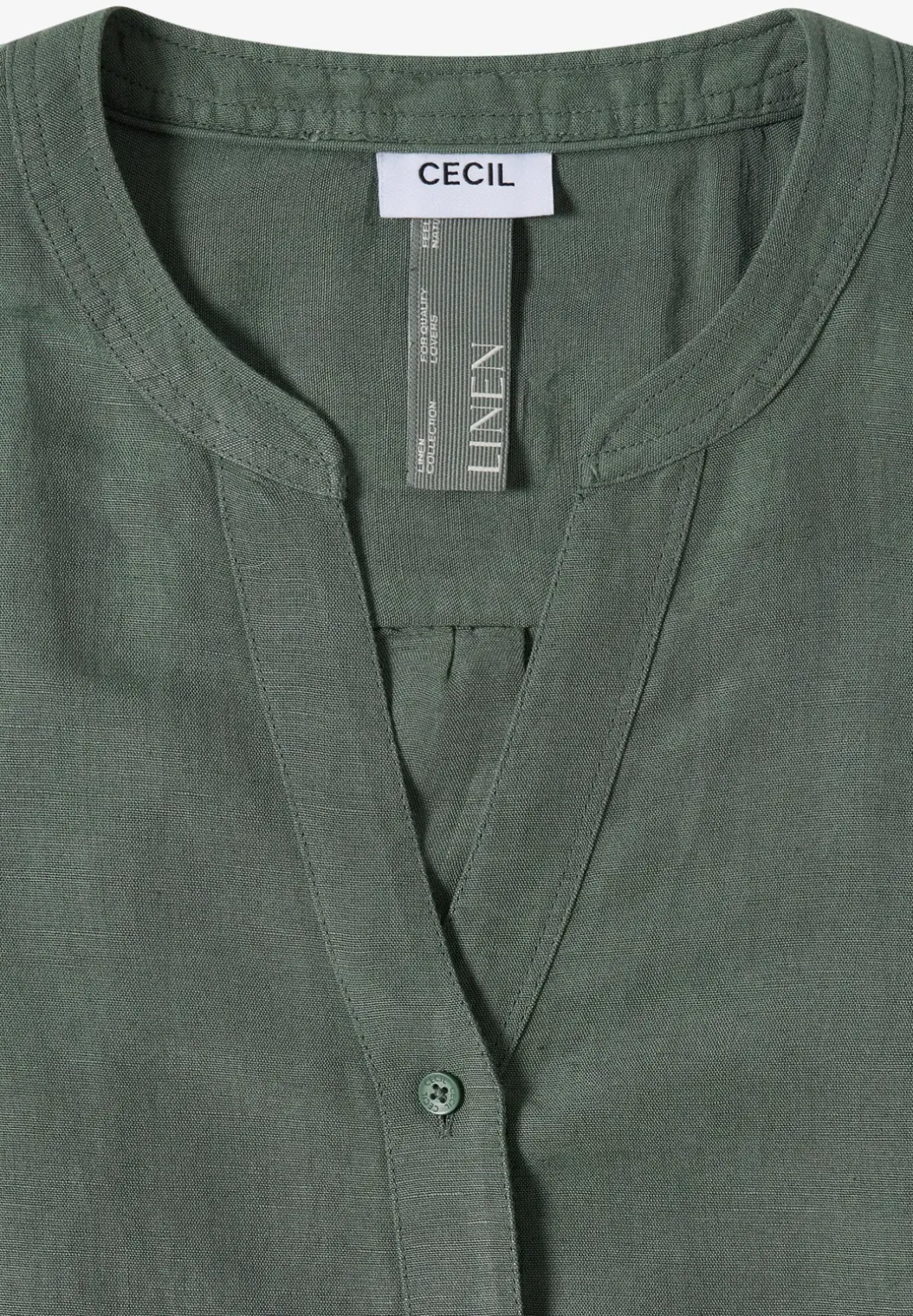 3/4 mouw blouse van linnenmix