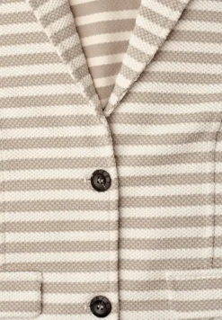 Basic blazer met knopen en strepen