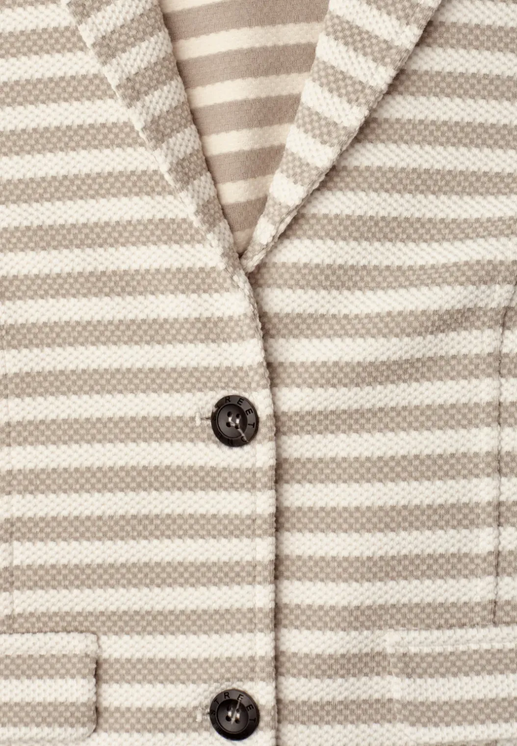 Basic blazer met knopen en strepen