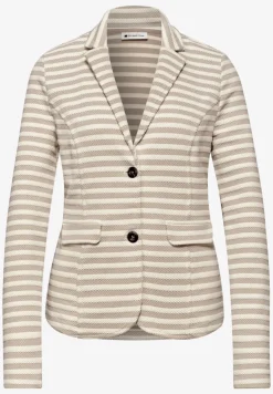 Basic blazer met knopen en strepen
