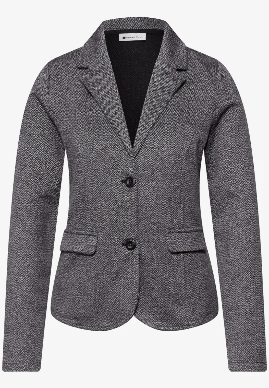 Basic blazer met reverskraag