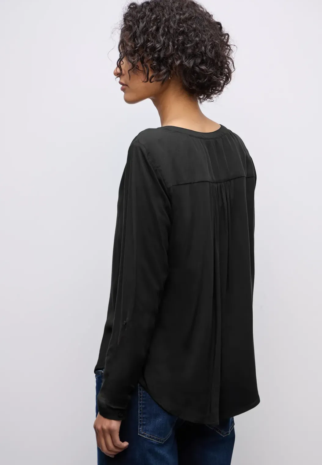 Basic blouse in effen kleur