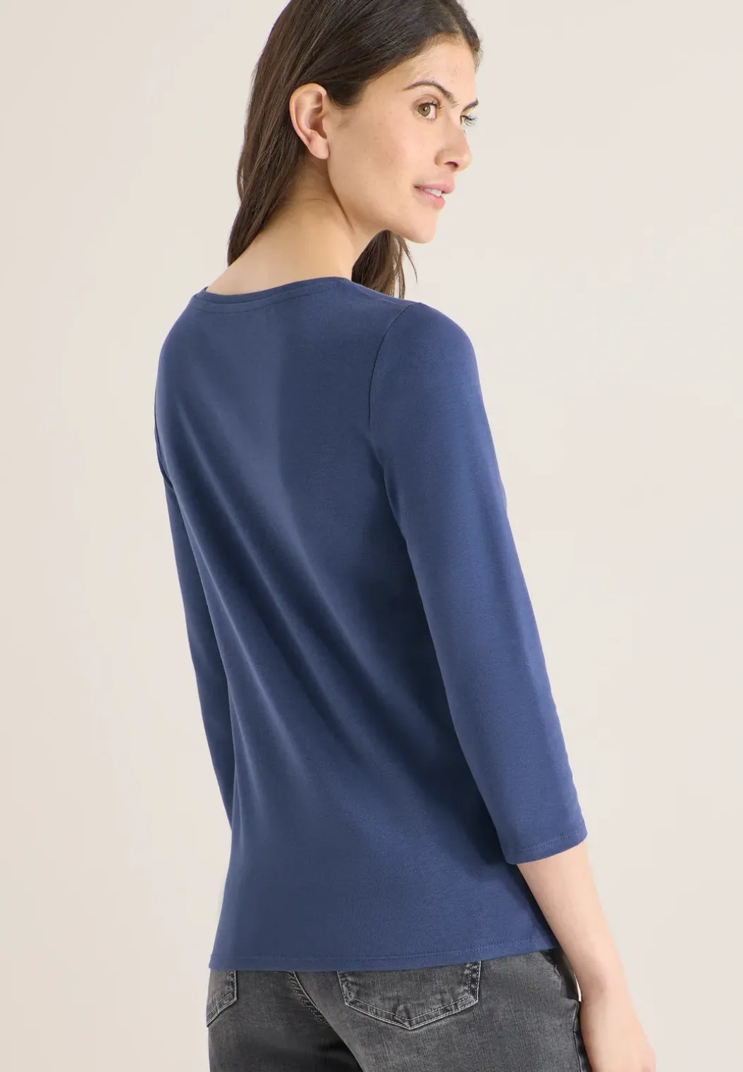 Basic shirt in effen kleur