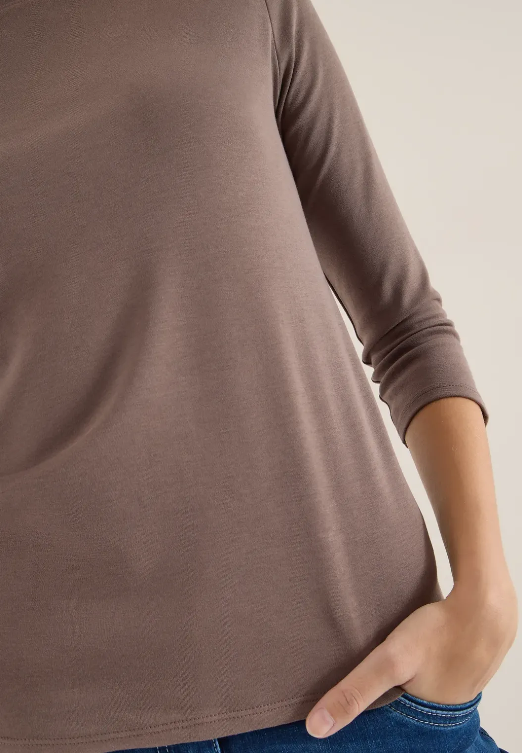 Basic shirt in effen kleur