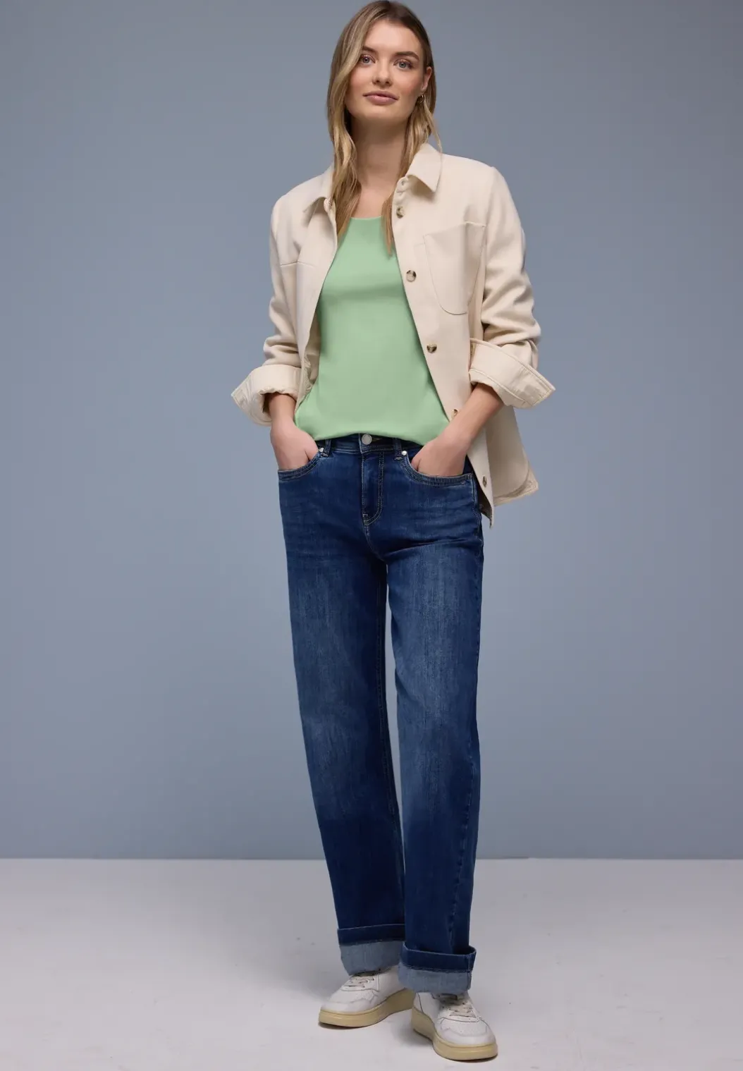 Basic Shirt met 3/4 mouwen