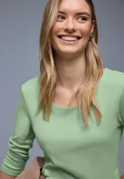 Basic Shirt met 3/4 mouwen