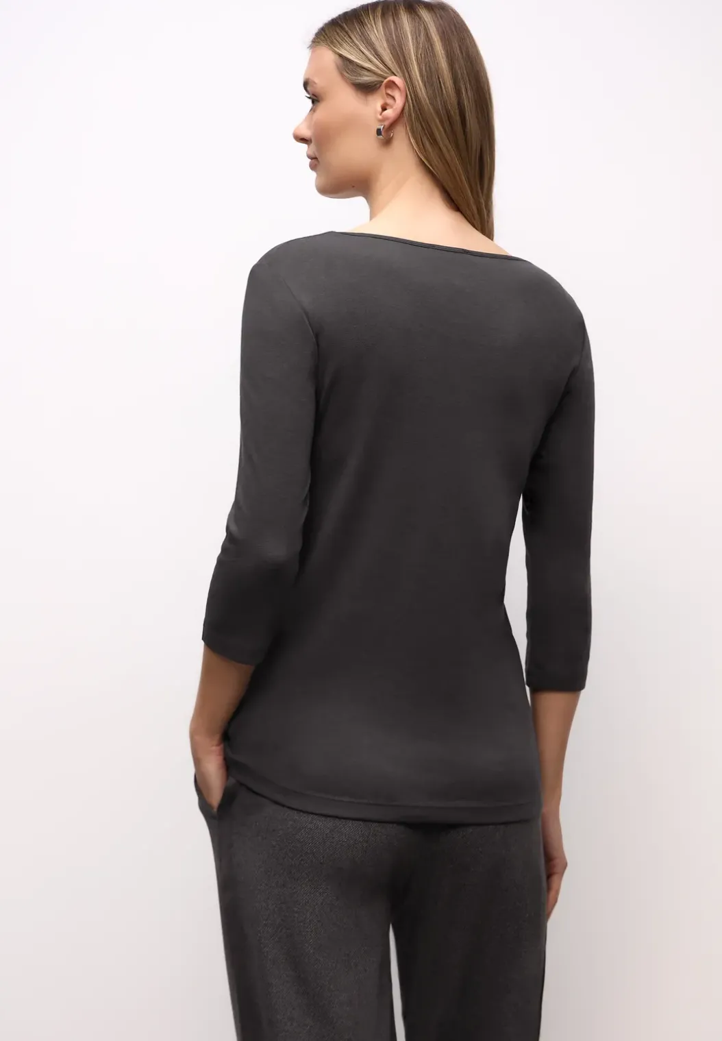 Basic Shirt met 3/4 mouwen