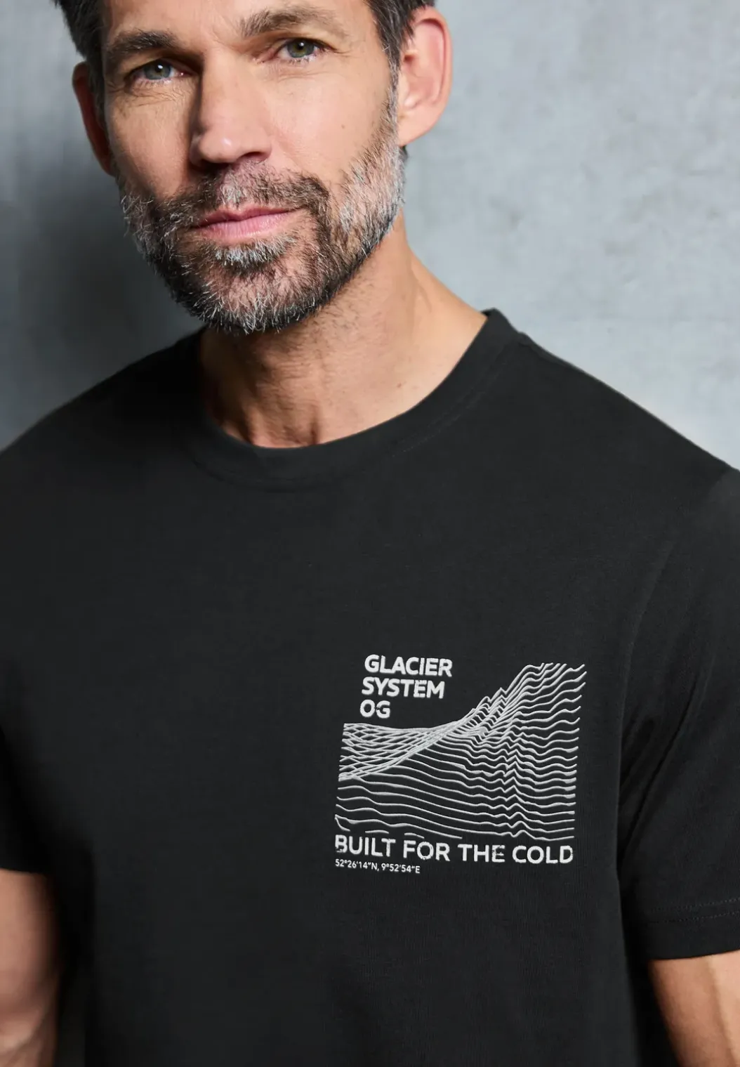 Basic Shirt met borstprint
