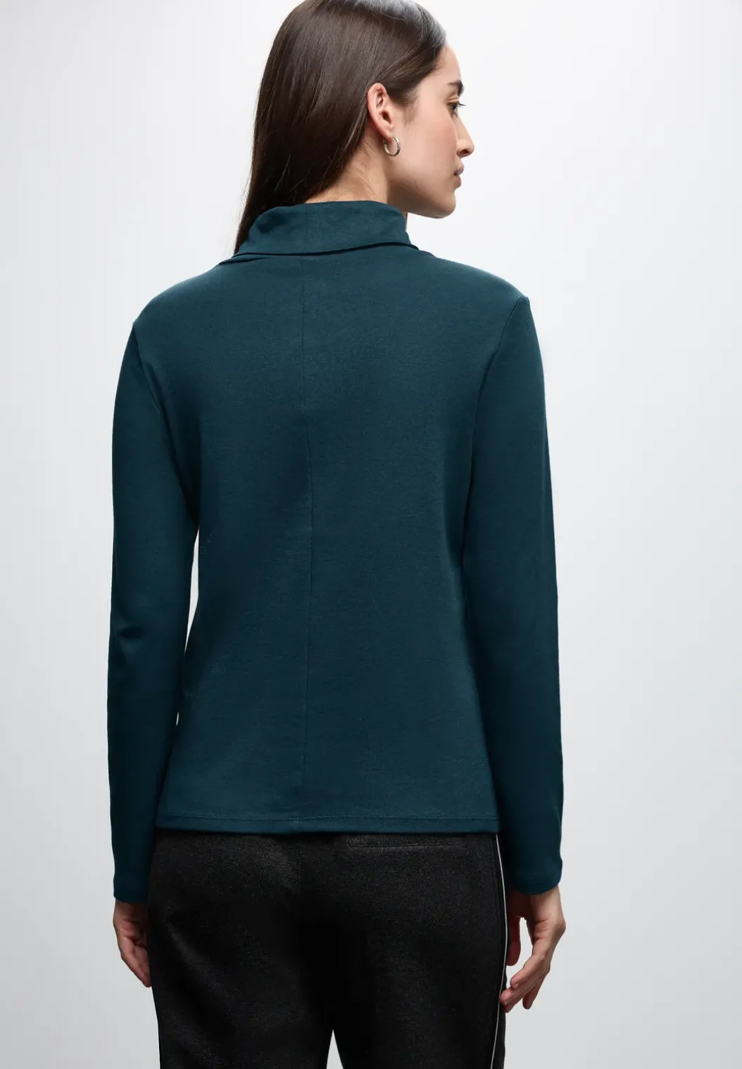 Basic shirt met coltrui