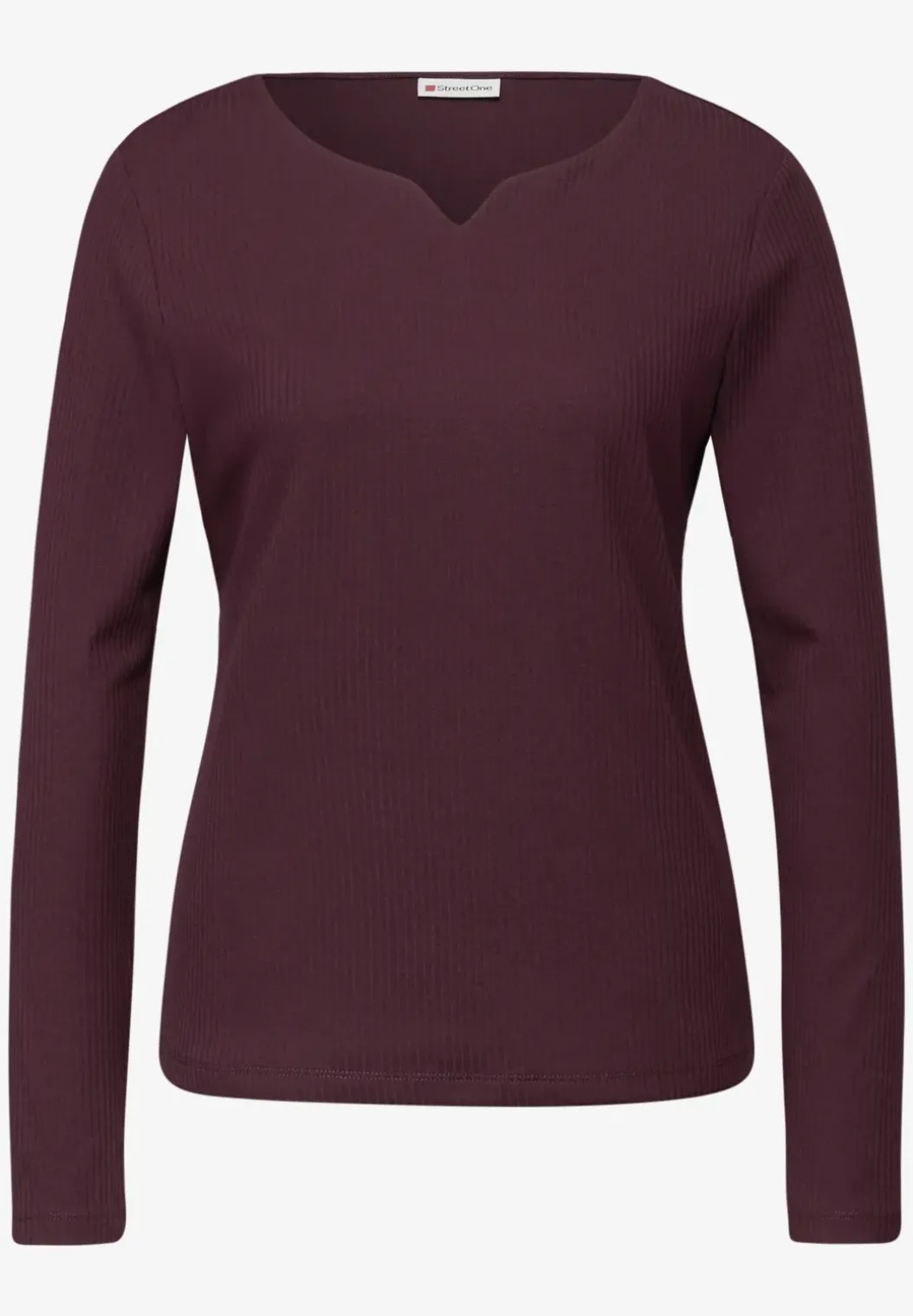 Basic shirt met geribbelde textuur