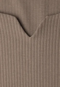 Basic shirt met geribbelde textuur