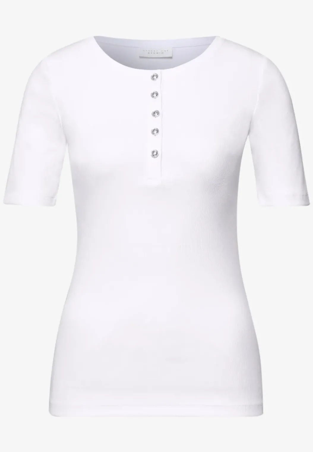 Basic Shirt met geribde textuur