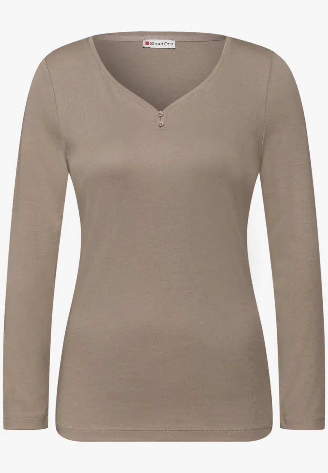 Basic shirt met knoopdetail