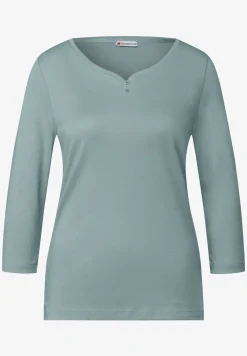 Basic shirt met knoopdetail