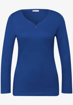 Basic shirt met knoopdetail