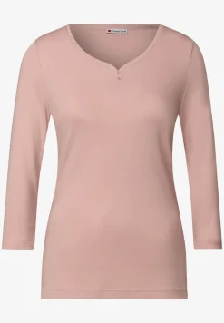 Basic shirt met knoopdetail