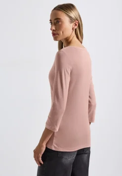 Basic shirt met knoopdetail