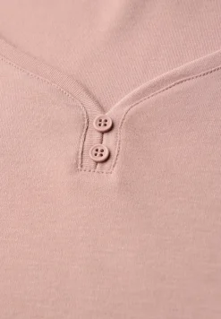 Basic shirt met knoopdetail
