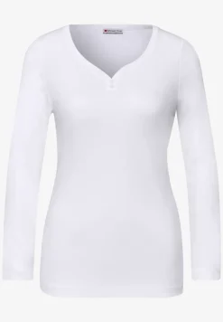 Basic shirt met knoopdetail