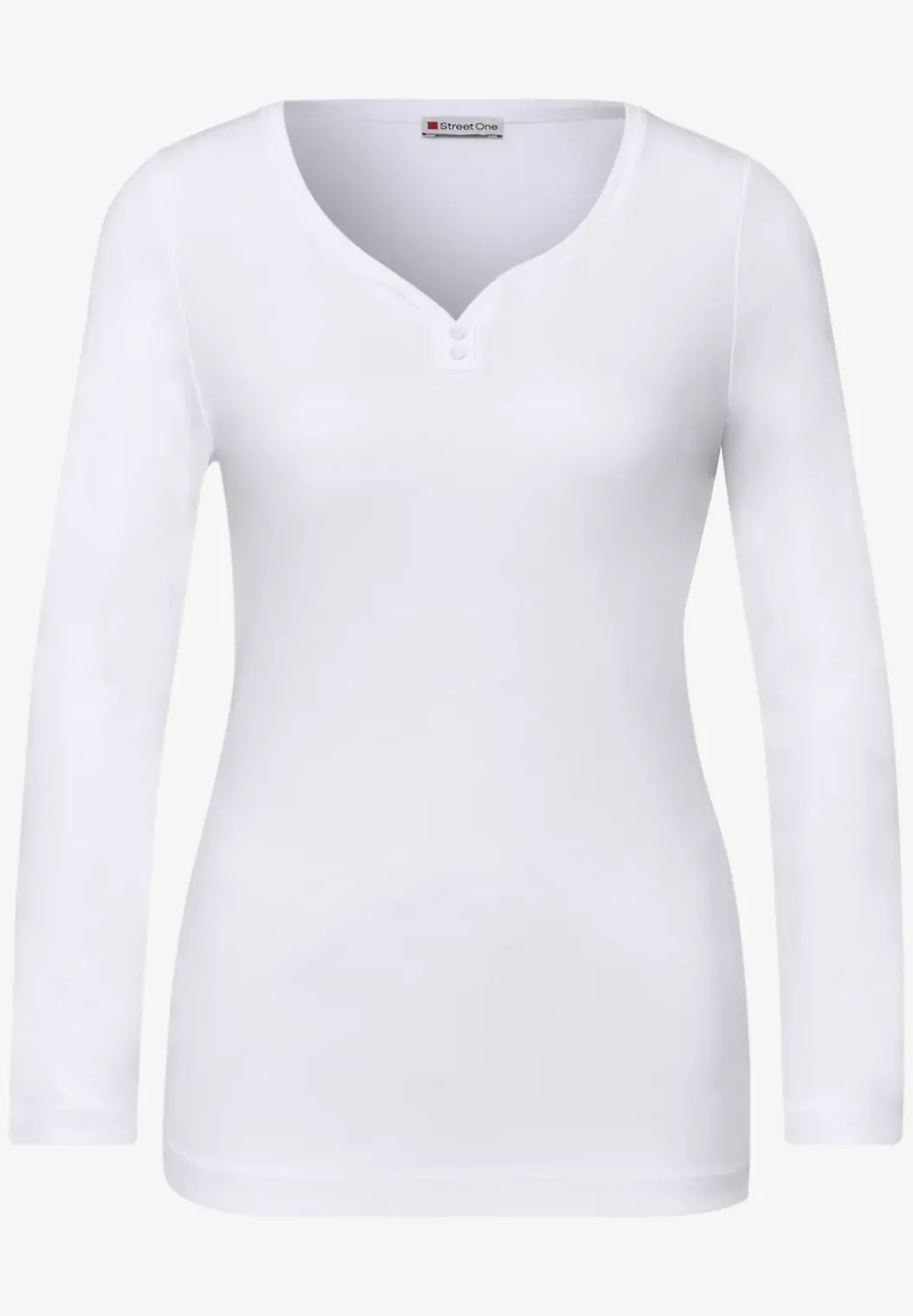 Basic shirt met knoopdetail