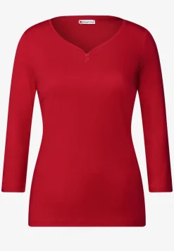 Basic shirt met knoopdetail