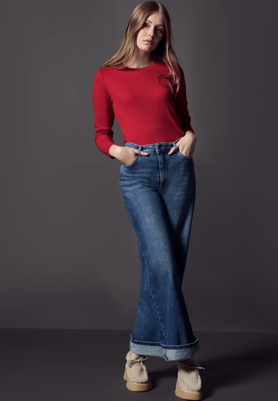 Basic shirt met lange mouwen