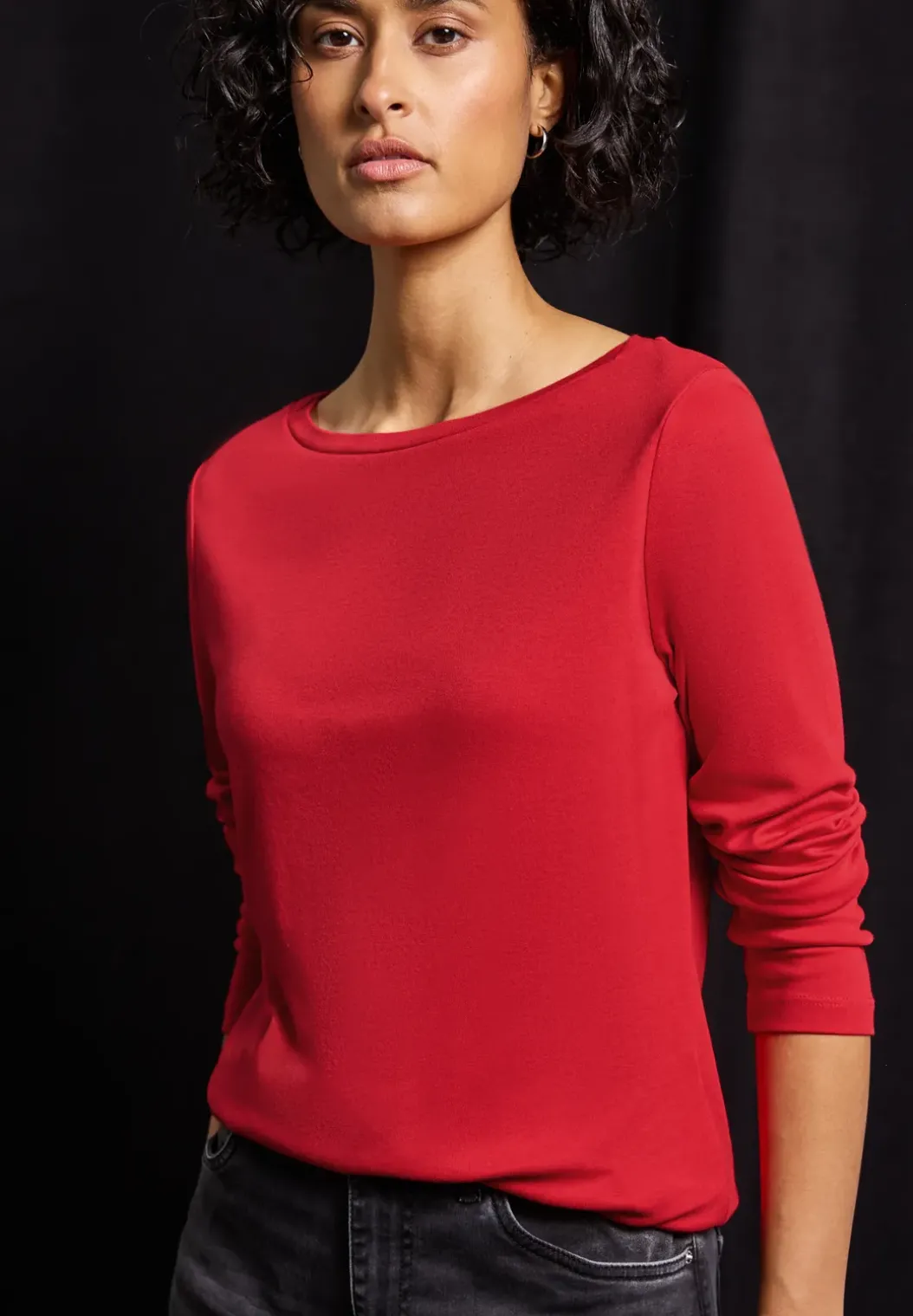 Basic shirt met lange mouwen