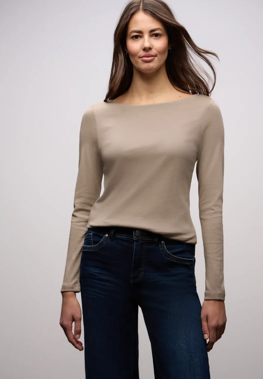 Basic shirt met lange mouwen