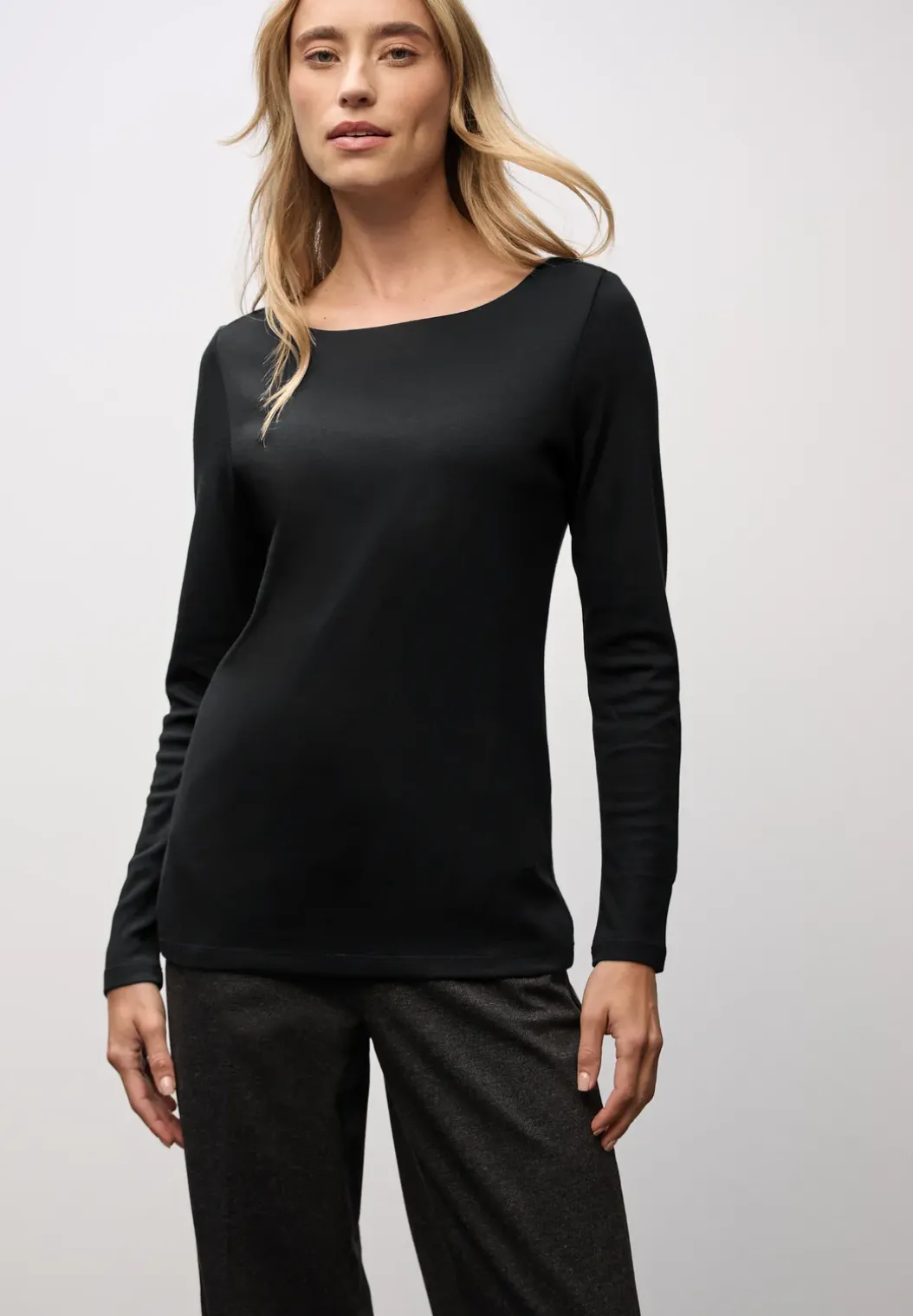 Basic shirt met lange mouwen