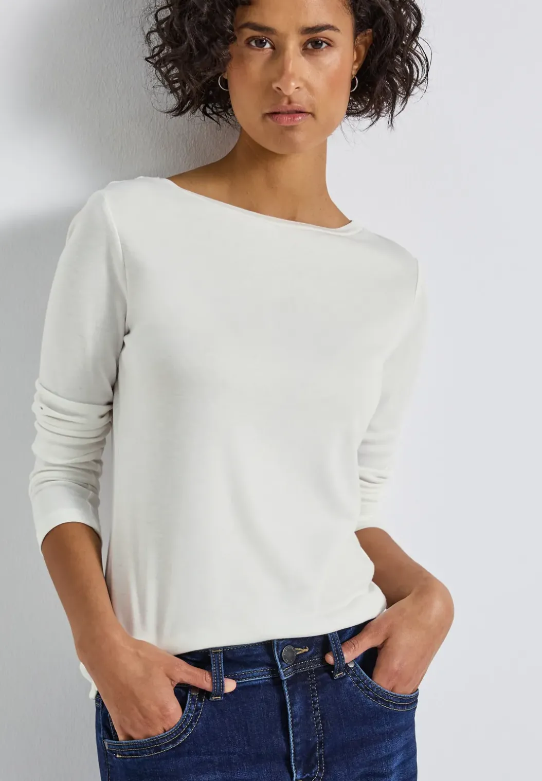 Basic shirt met lange mouwen