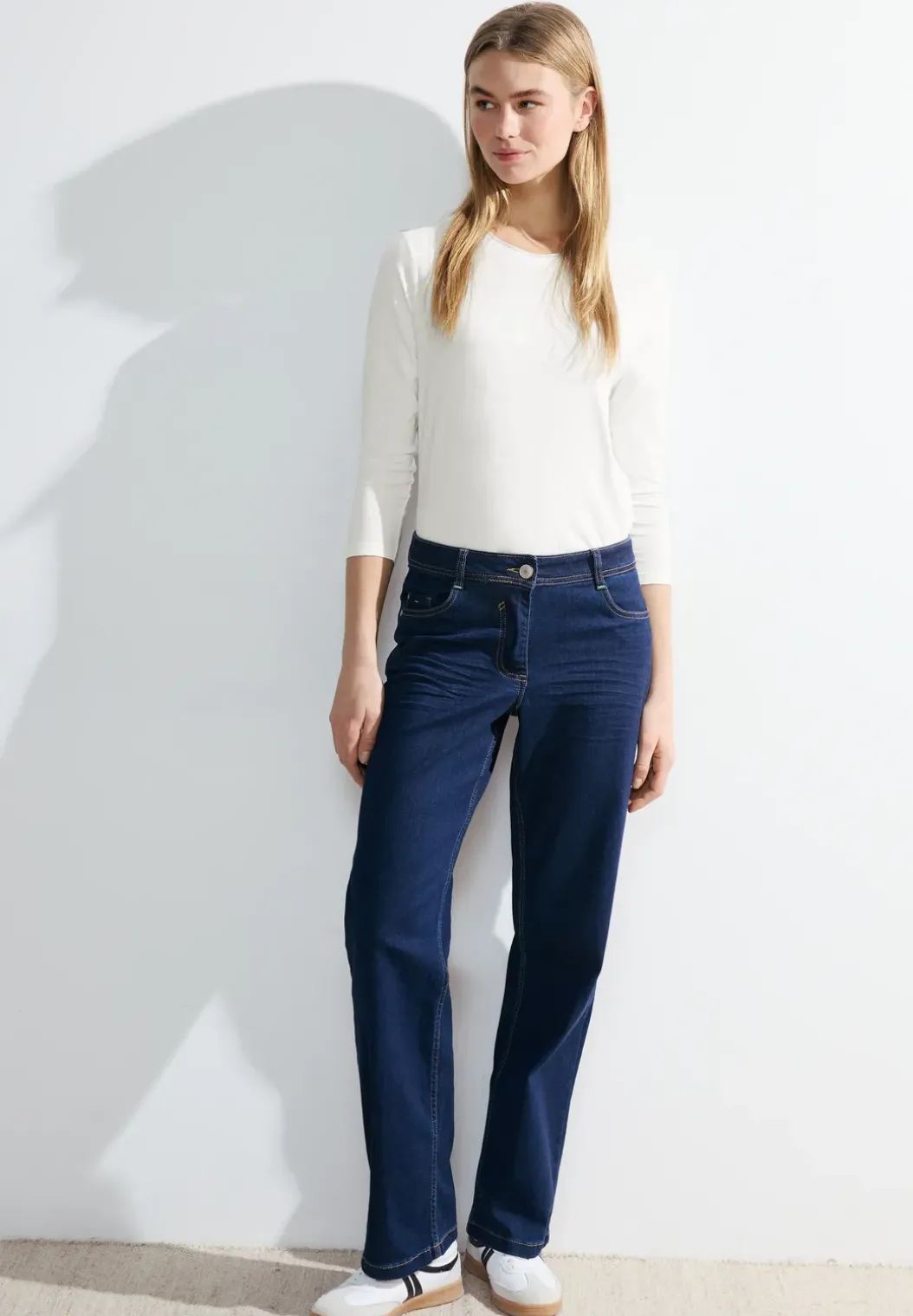 Basic shirt met 3/4-mouwen