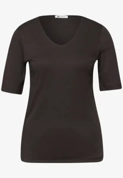 Basic Shirt met ondoorzichtige voorkant