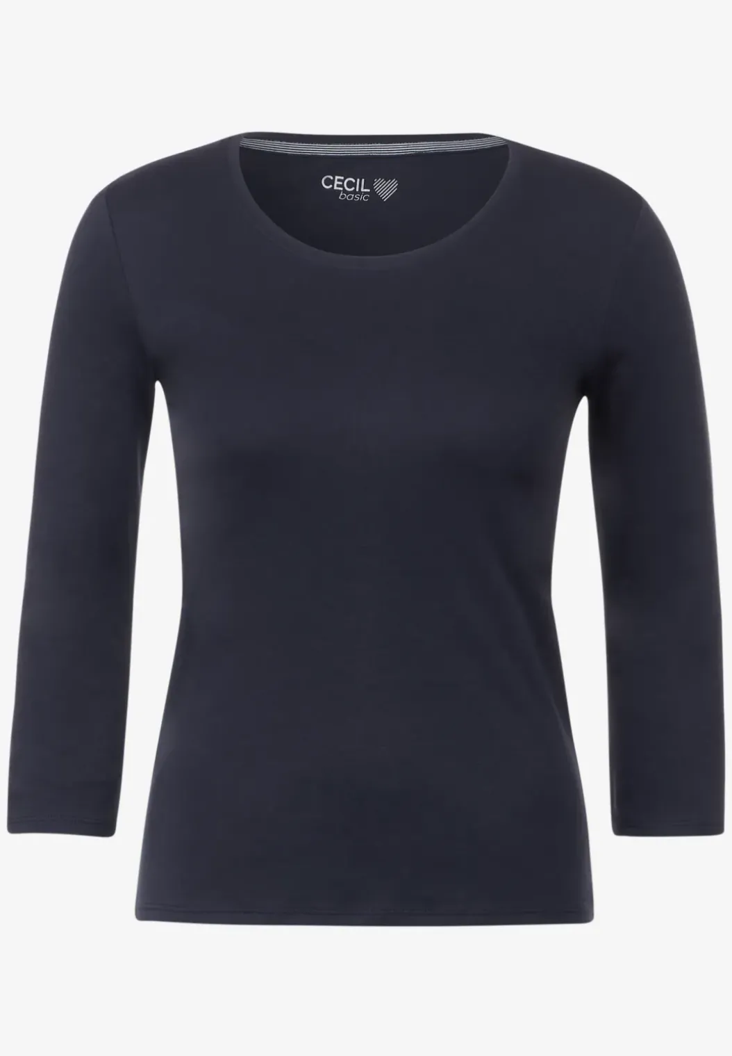 Basic shirt met ronde hals