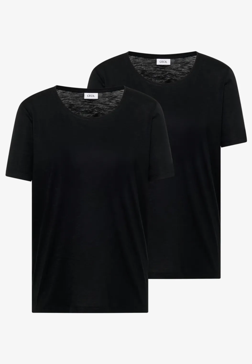 Basic Shirt met ronde hals in een 2-pack