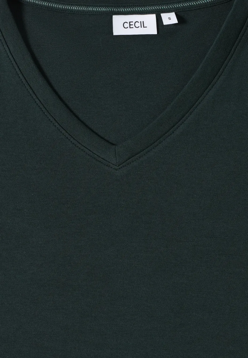 Basic shirt met V-hals