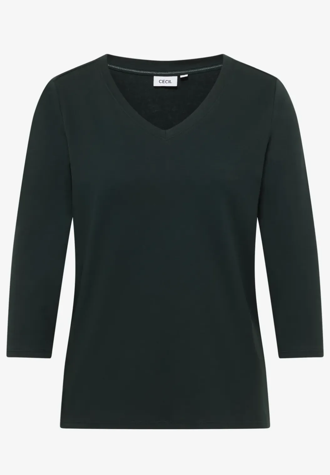 Basic shirt met V-hals