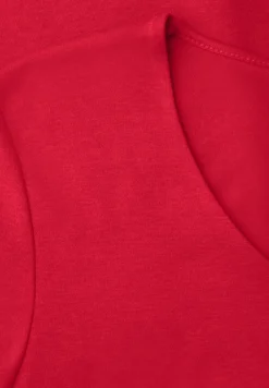 Basic Shirt met V-hals in effen kleur