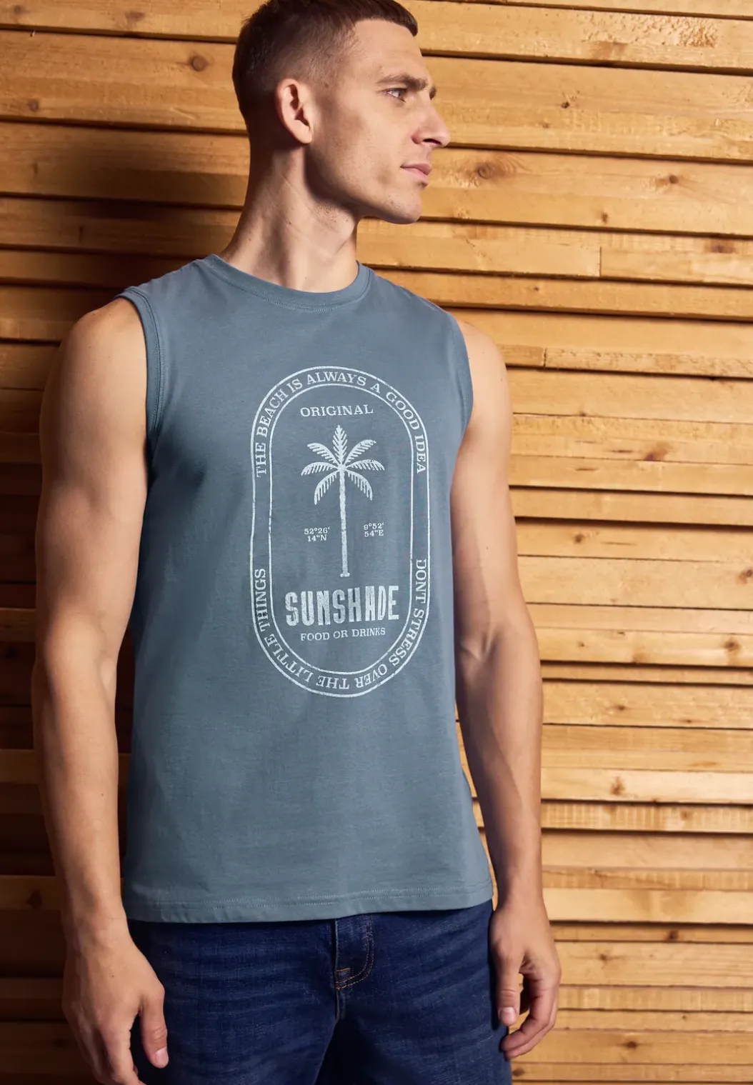 Basic tanktop met print