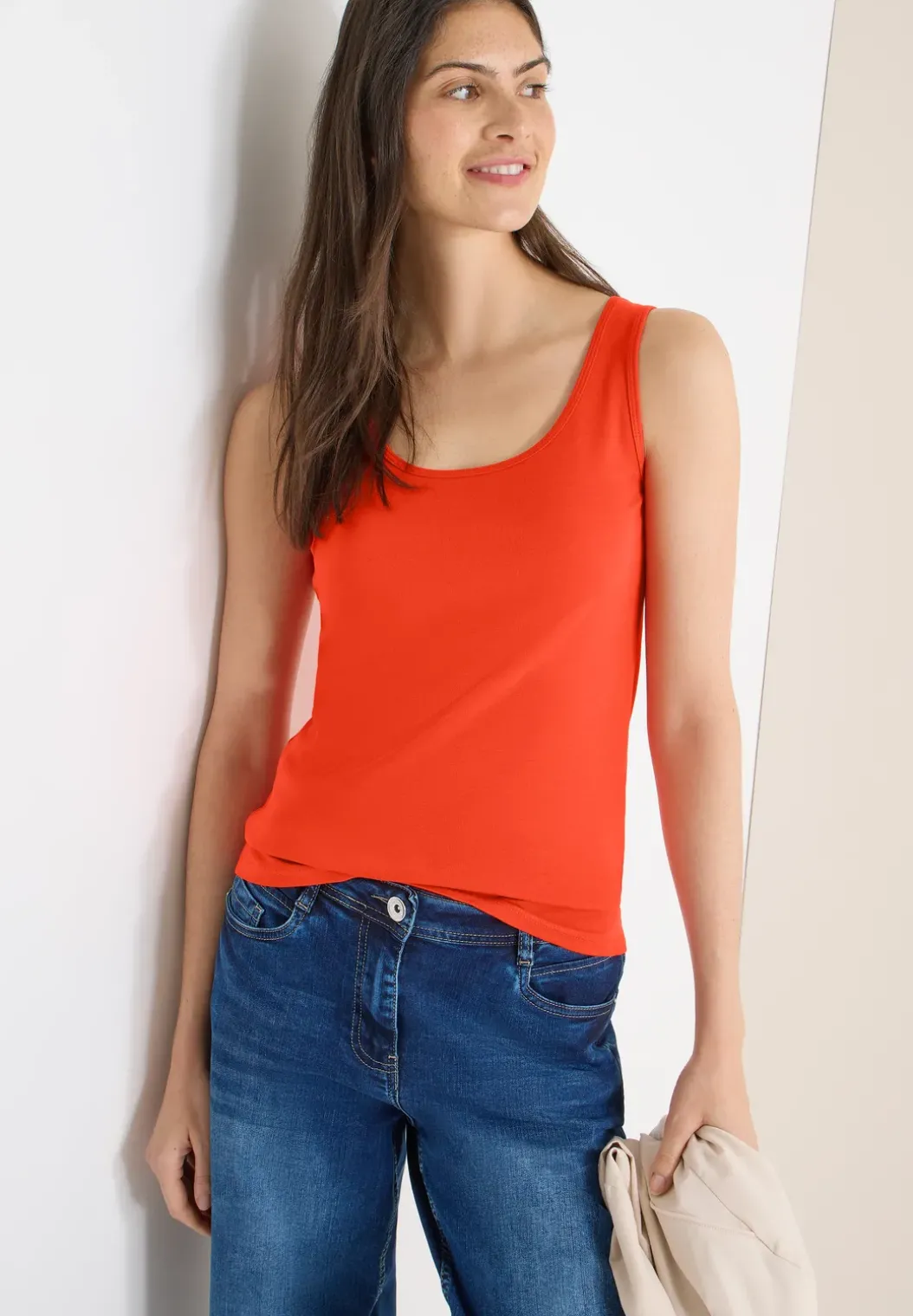 Basic top in effen kleur